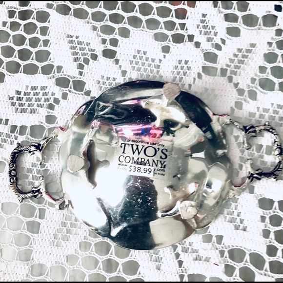 TWO’S  CO. SILVER PLATED METAL - Picture 2 of 6